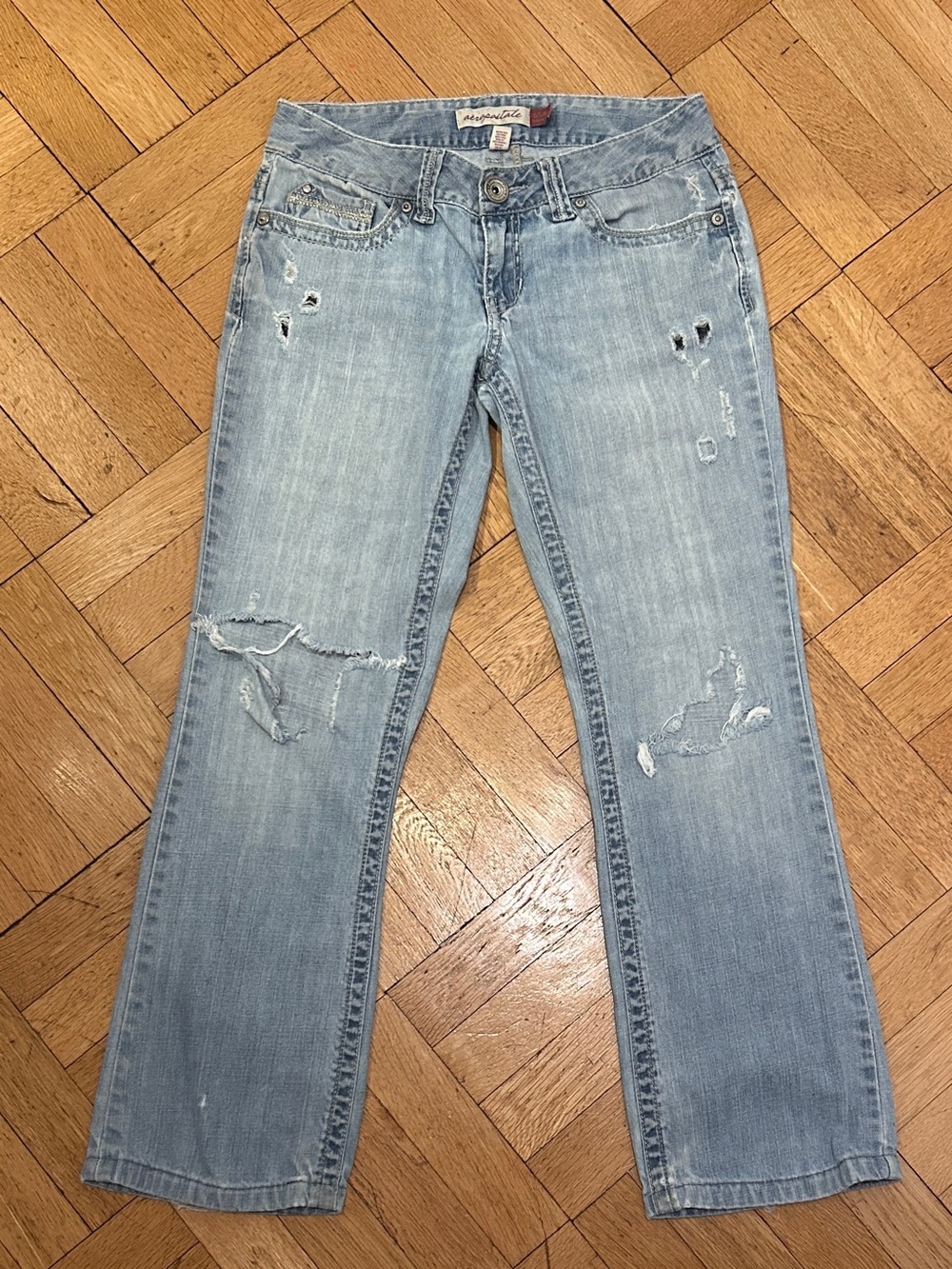 Aeropostale Bootcut Ripped Jeans
